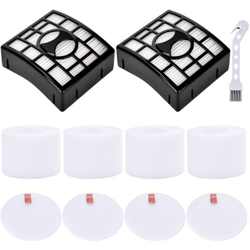 Leadaybetter 2 + 4 Pack Replacement Filters for Shark Rotator DuoClean Powered Lift Away Speed NV680 NV681 NV682 NV683 NV800 NV801 NV803 UV810, Compare to Part # XFF680 &XHF680 - Image 1